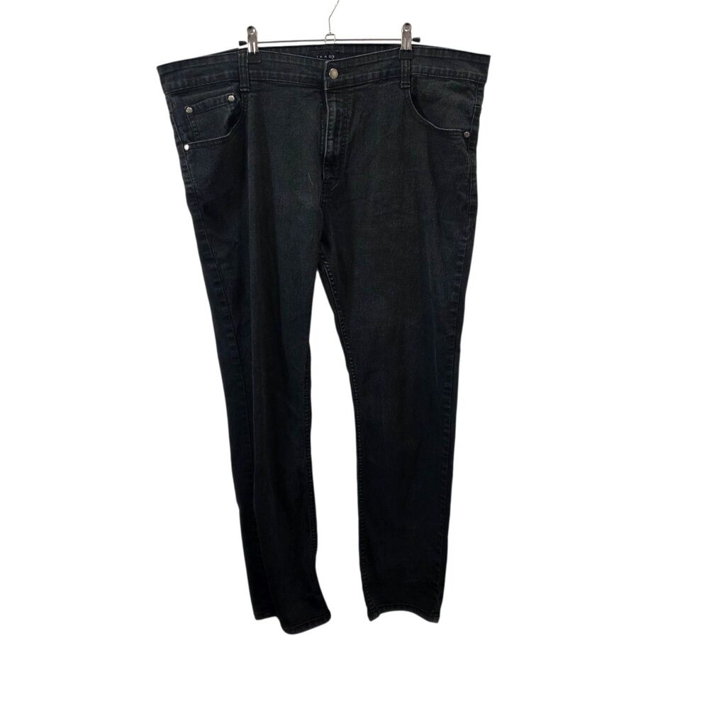 Image Black Stretch Jeans Mens 40x32‎ Dark Wash Straight Leg Denim Pants